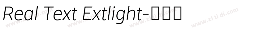 Real Text Extlight字体转换